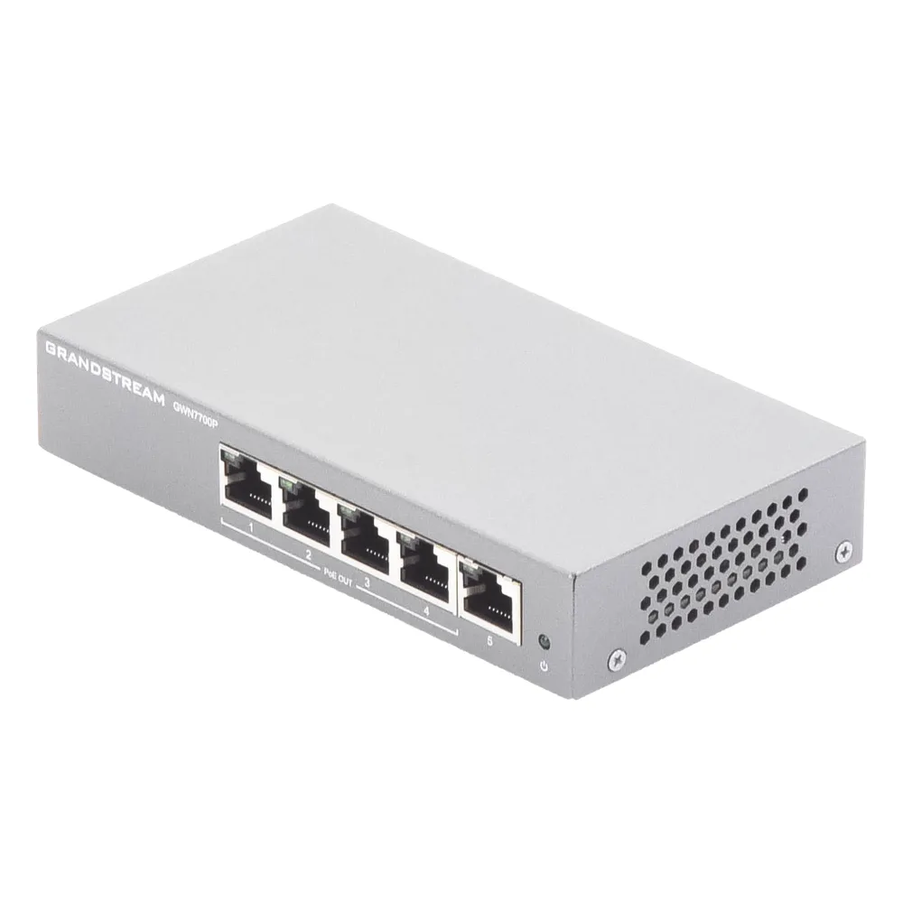Switch PoE+ Gigabit No Administrable / 5 puertos 10/100/1000 Mbps / 4 puertos PoE+ / hasta 60W – vista 3