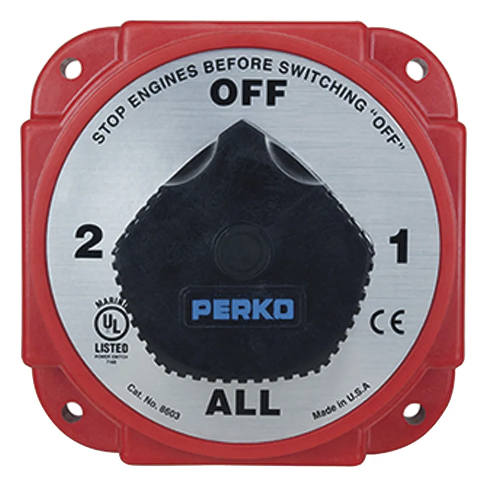 Switch Selector de Batería y Alternador de Servicio Pesado, para Sistemas Eléctricos Marinos