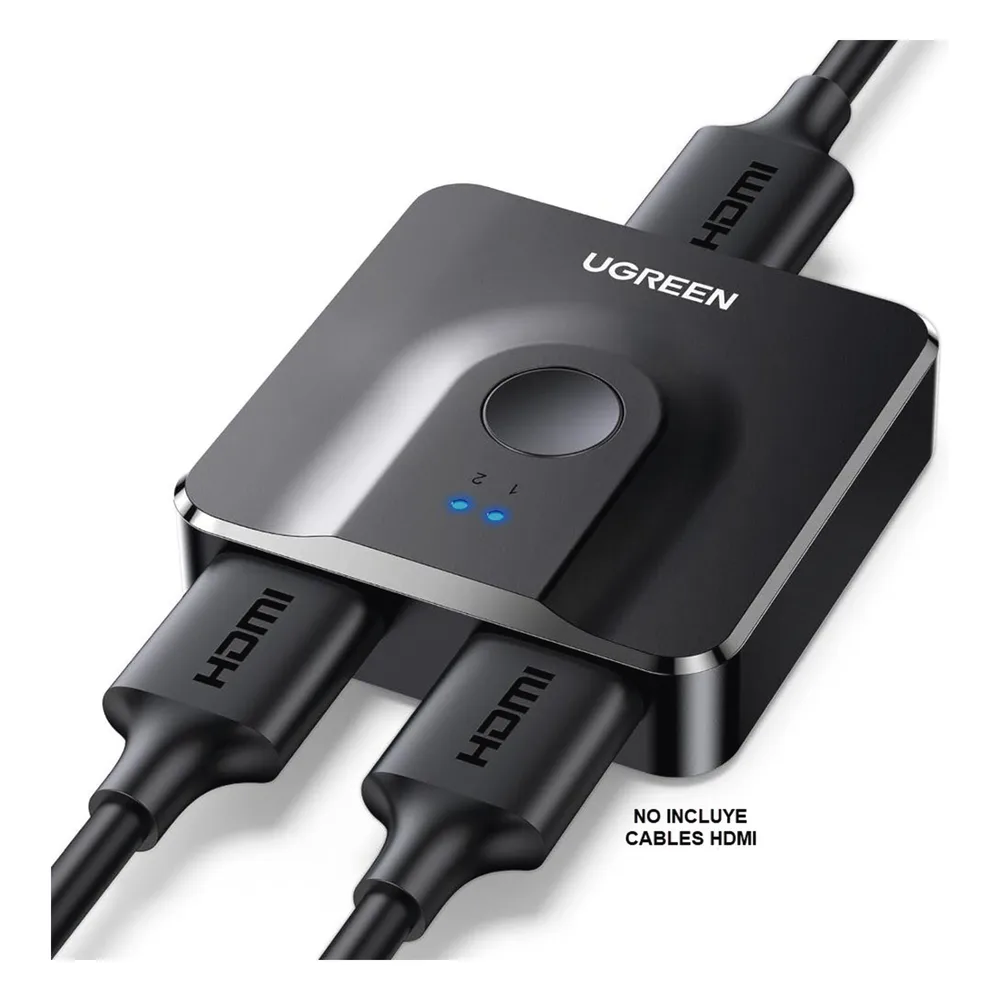 Switch/Divisor HDMI 4K 60Hz (Splitter) | Bidireccional (2 Entradas 1 Salida/1 Entrada 2 Salidas | Switch Conmutable | Led Indicador | 3D | HDR | Dolby Atmos | Potente Chip IC | Diseño Compacto | No Requiere Energía – vista 2
