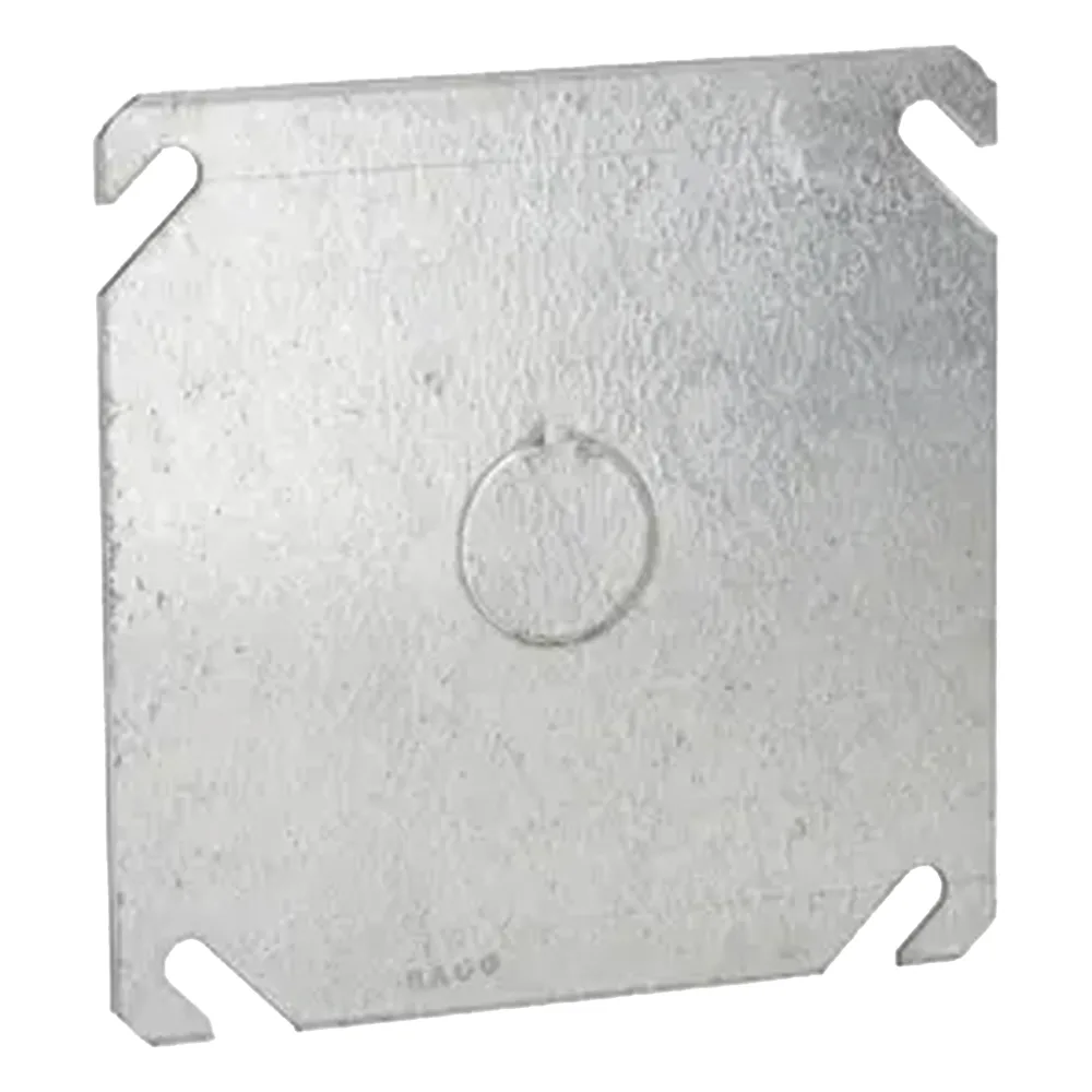 Tapa Cuadrada con Entrada de 1/2 para caja de 4".