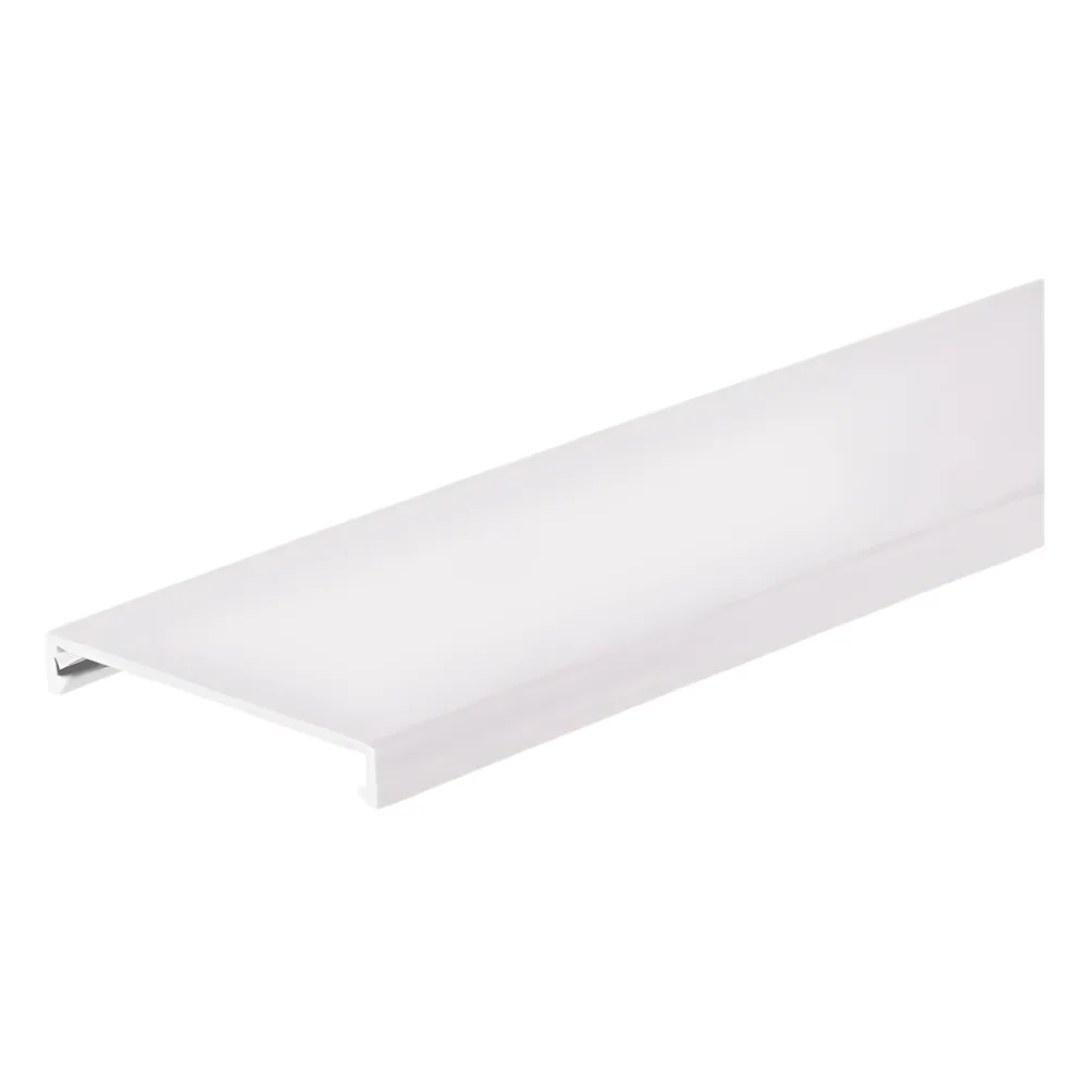 Tapa para Canaleta Ranurada, de 31.8 mm de Ancho, 1828.8 mm de Largo, Color Blanco