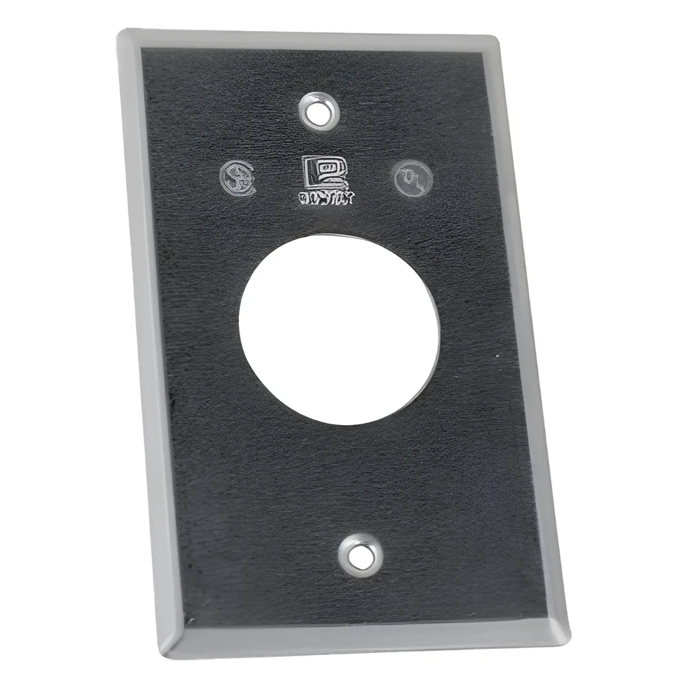Tapa rectangular aluminio para contacto de 40.3 mm, tipo RR a prueba de intemperie.