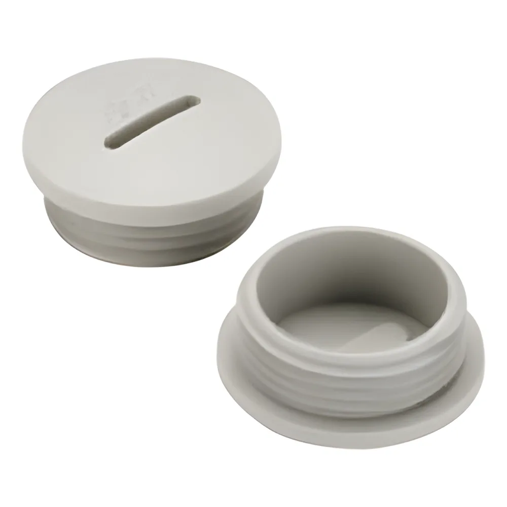 Tapón roscado de 1" para caja cuadrada a prueba de intemperie.