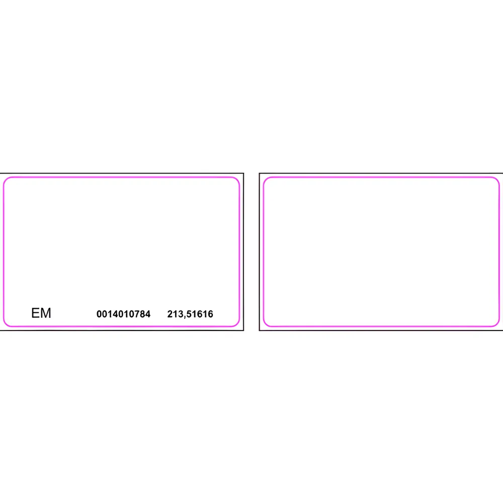 Tarjeta de Proximidad PROX EM 125 Khz / Imprimible Ambos Lados / PVC Blanco / Control de Acceso Hikvision – vista 2