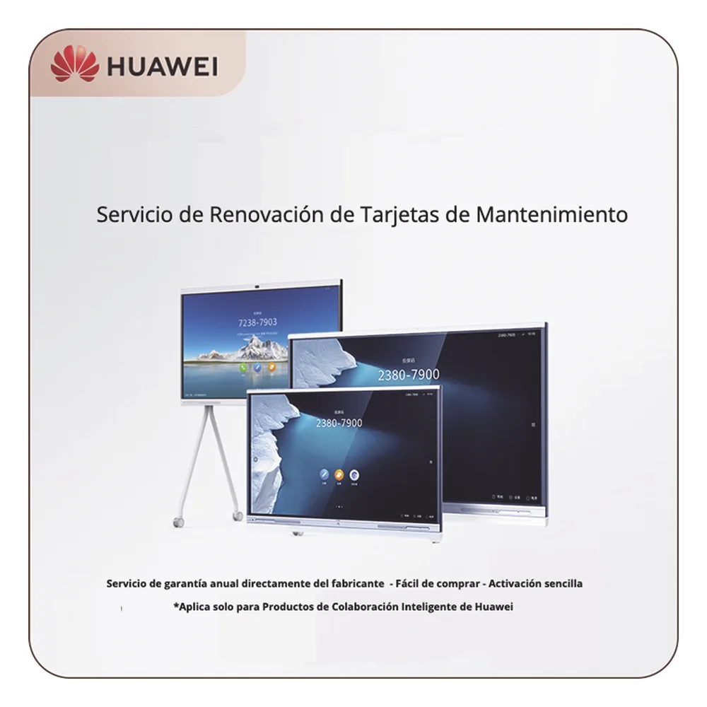 Tarjeta de Servicio de Mantenimiento HiCare RFR por un año para IdeaHub IHB2-86PU, IHB2-75PU, IHB375SA y IHB386SA