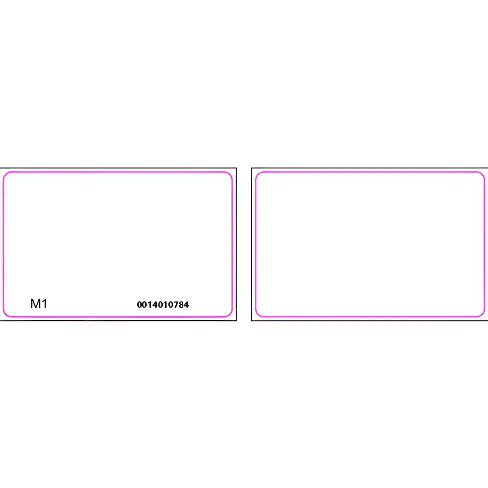 Tarjeta MiFare 13.56 MHz / Imprimible Ambos Lados / PVC Blanco / Control de Acceso Hikvision – vista 2