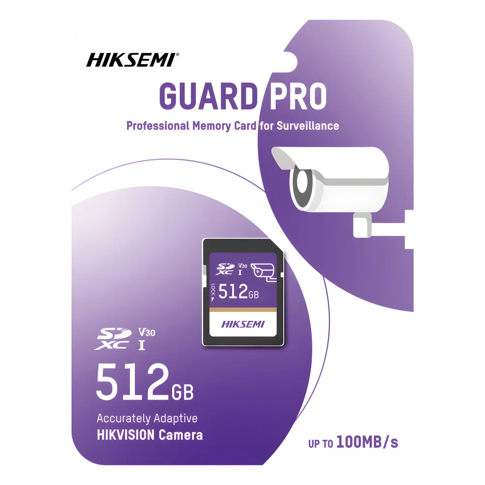 Tarjeta SD GuardPro P10 / 512 GB / 100 MB/s Lectura / 90 MB/s Escritura / Clase 10 U3 V30 / 3D TLC NAND / Especializada Para Videovigilancia 24/7 – vista 2