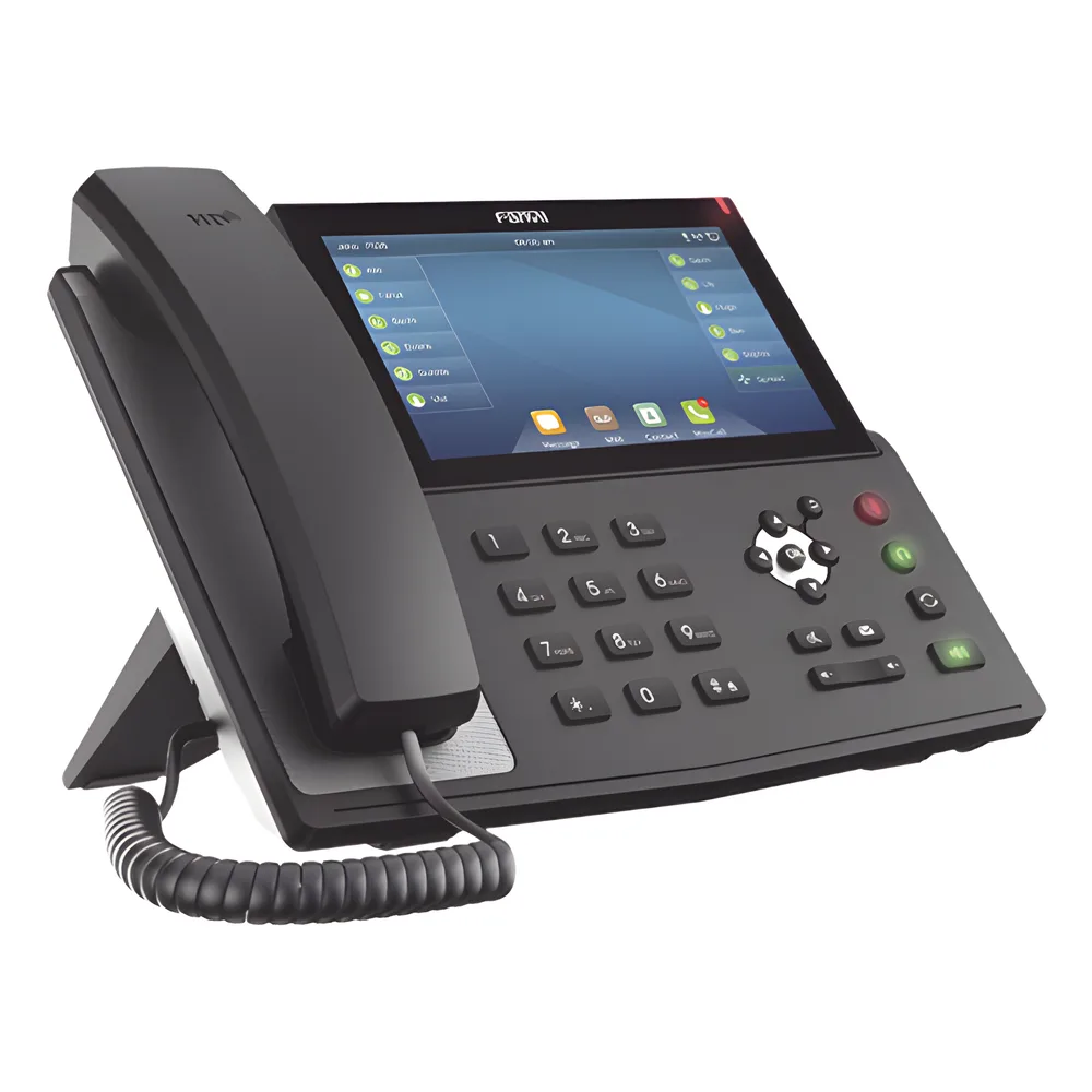 Teléfono IP empresarial para 20 lineas SIP, pantalla táctil, Bluetooth integrado para diadema, PoE y hasta 127 botones DSS con doble puerto Gigabit, soporta recepción de video – vista 2