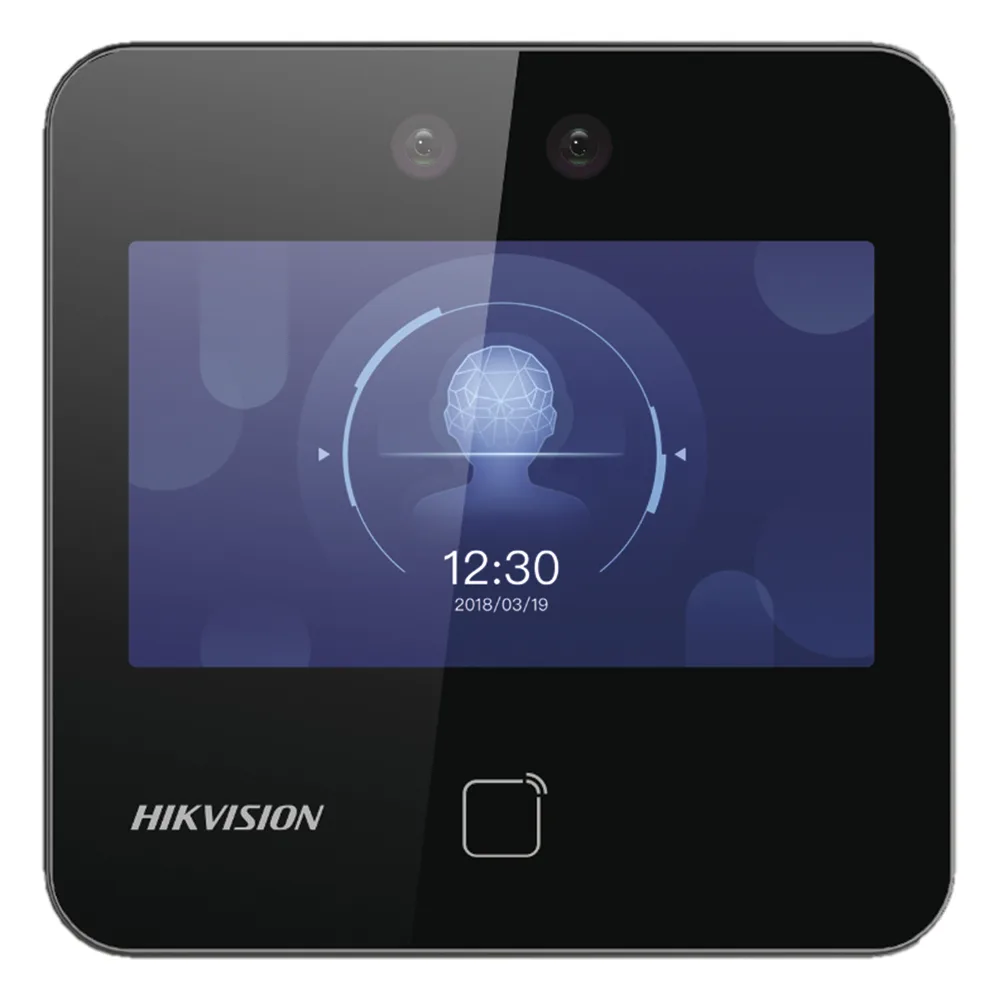 Terminal Min Moe WiFi / Touch de Reconocimiento Facial Ultra Rápido para ASISTENCIA y Control de ACCESO / 1500 Rostros y 3,000 tarjetas /  Lee códigos QR / Videoportero / Detección de Cubrebocas / SIP Estandar / HIK-IA