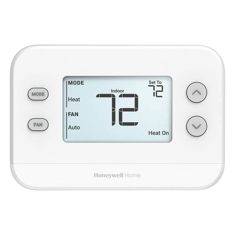 Termostato no programable de una etapa 1H/1C con placa de montaje UWP, serie FocusPRO N100