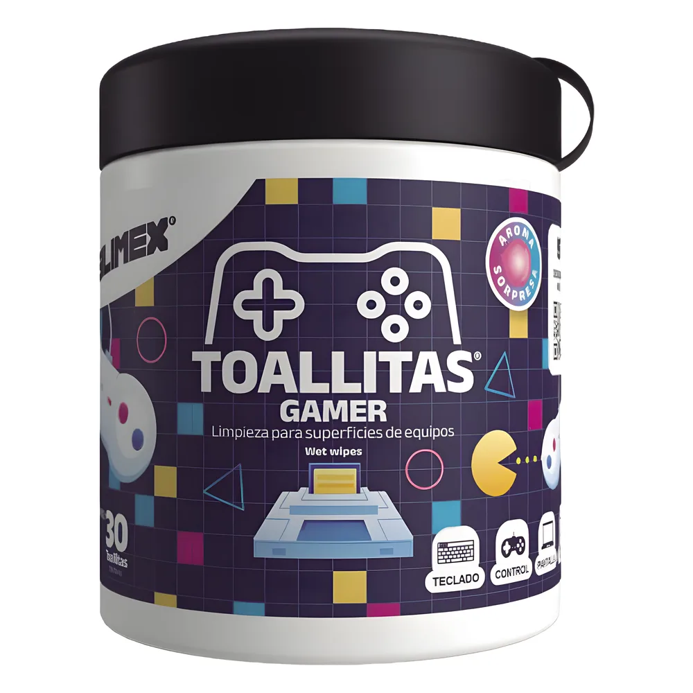 Toallitas Gamers, Excelente Opción Para Gamers Que Buscan Mantener Sus Consolas y Accesorios en Perfecto Estado, Libres de Suciedad y Protegidos Contra Bacterias