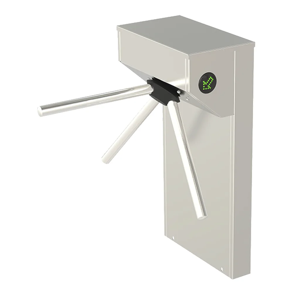Torniquete Tipo Tripode de Medio Cuerpo / Acabado en Acero Inoxidable / De Apertura Bidireccional / Compatible Con Paneles de Control De Acceso