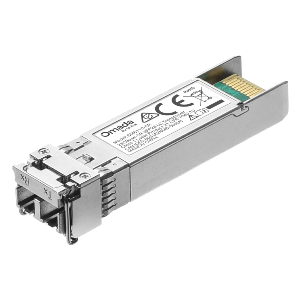 Transceptor Omada SFP28 / 25GBASE-LR / 850 nm / Monomodo / LC Dúplex / 100 m / DDM / Hot-Swappable / Bajo Consumo 1.2 W / Compatible MSA