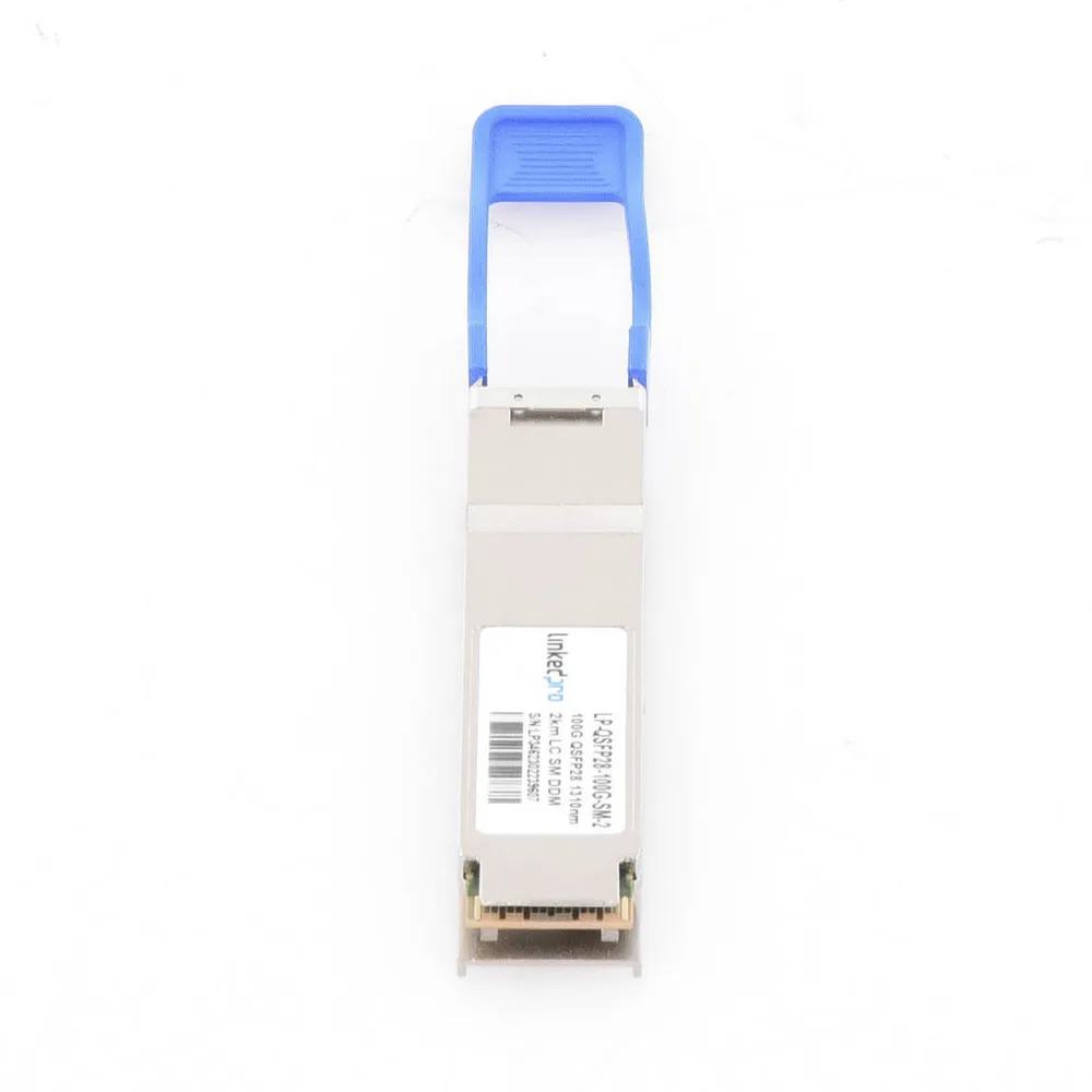 Transceptor Óptico QSFP28 (Mini-Gbic) / Monomodo 1310 nm / 100 Gbps / 100GBASE-LR4 / Conectores LC/UPC Dúplex / DDM / Hasta 2 km – vista 2