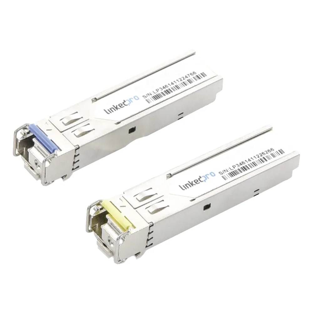 Transceptores Ópticos Industriales Bidireccionales SFP+ (Mini-Gbic) / Monomodo 1270 & 1330 nm / 10 Gbps / 10GBASE / Conector LC/UPC Simplex / DDM / Hasta 5 km / 2 Piezas