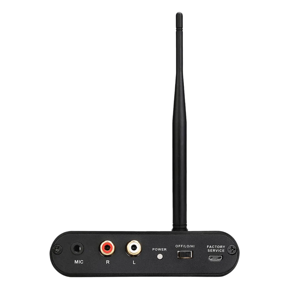 Transmisor Inalámbrico Silent Disco / Sonido HiFi de Alta Fidelidad / Entrada de Micrófono y RCA / Batería 1000 mAh / Alcance 300 m (984 ft) / Portátil y Duradero