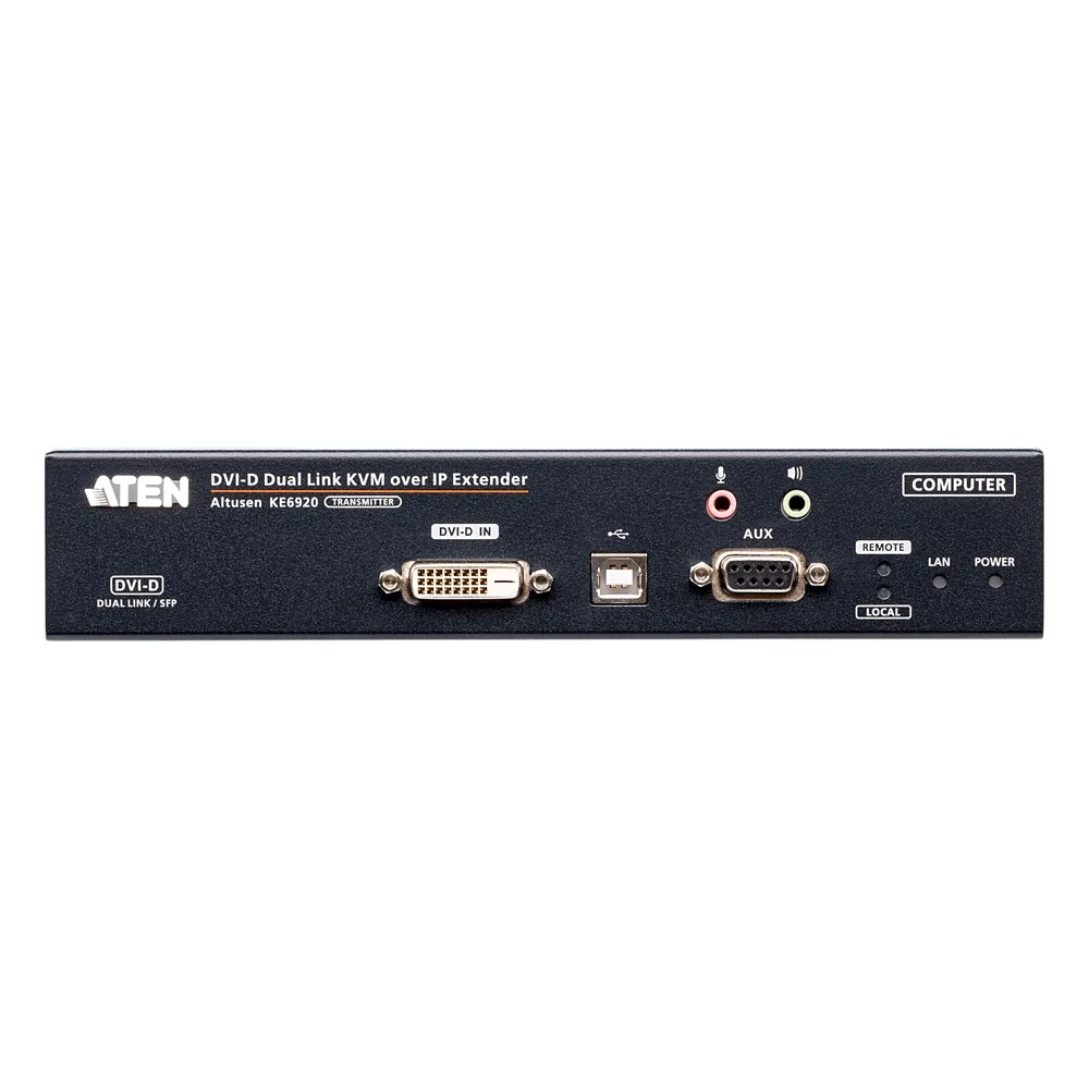 Transmisor KVM over IP 2K DVI-D Dual-Link | Dual SFP | PoE | Resolución hasta 2560 x 2048 | Transmisión sin pérdidas | Alimentación redundante | Gestión Centralizada CCKM