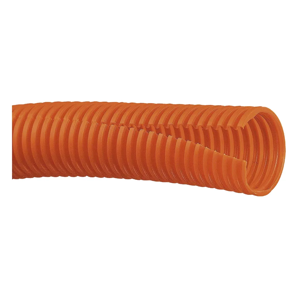 Tubo Corrugado Abierto para Protección de Cables, .50 (12.7 mm) de Diámetro, 30.5 m de Largo, Color Naranja