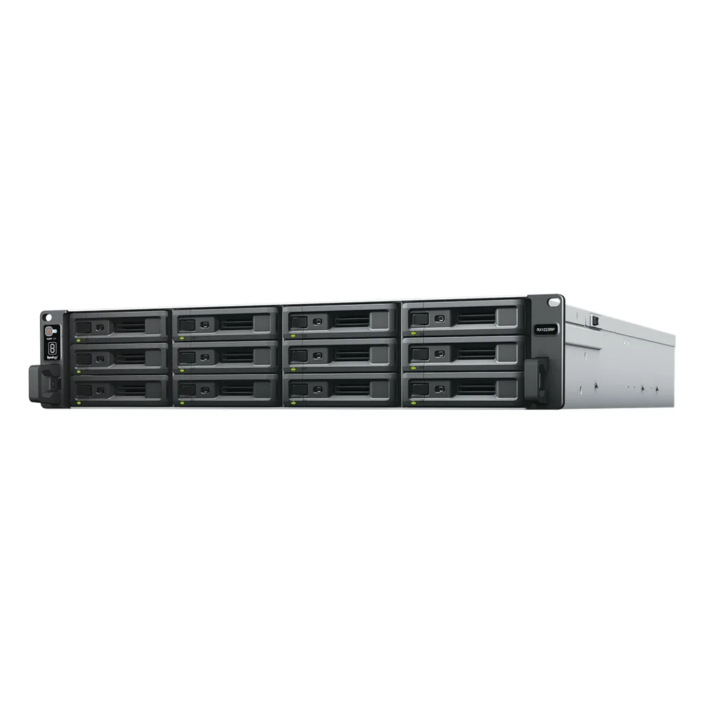 Unidad de Expansión RX1223RP | 12 Bahías HDD/SSD SATA 3.5" o 2.5" | Fuente de Alimentación Redundante | Compatible con Synology DSM | Plug-and-Play.
