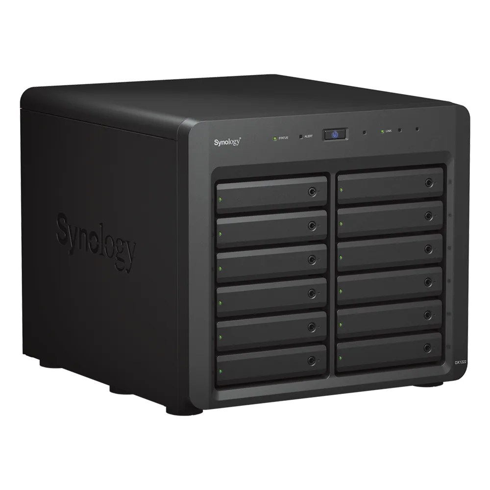 Unidad de Expansión Synology DX1222 | 12 Bahías para HDD/SSD SATA 3.5" o 2.5" | Intercambio en Caliente | Puerto Mini-SAS HD | Garantía de 5 Años. – vista 3