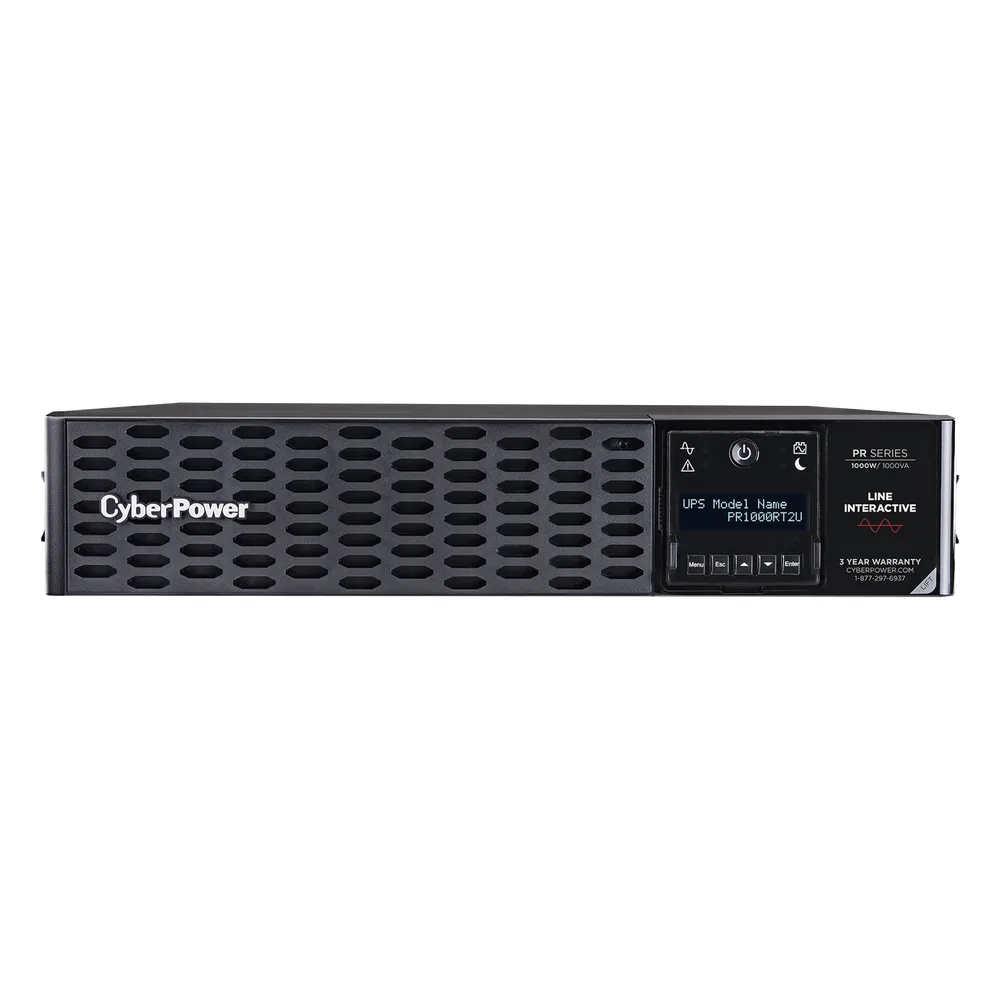 UPS de 1000 VA /1000 W, Topología Línea Interactiva, Entrada 120 Vca NEMA 5-15P, Onda Senoidal Pura, Torre o Rack 2 UR, Con 8 Tomas NEMA 5-15R