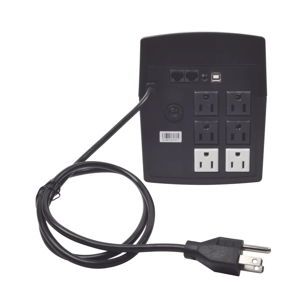 UPS de 1200VA/720W / Protección contra Descarga, Sobretensión y Picos Transitorios / Entrada y Salida 120 Vca / Clavija NEMA 5-15P / 6 Tomas NEMA 5-15R – vista 3