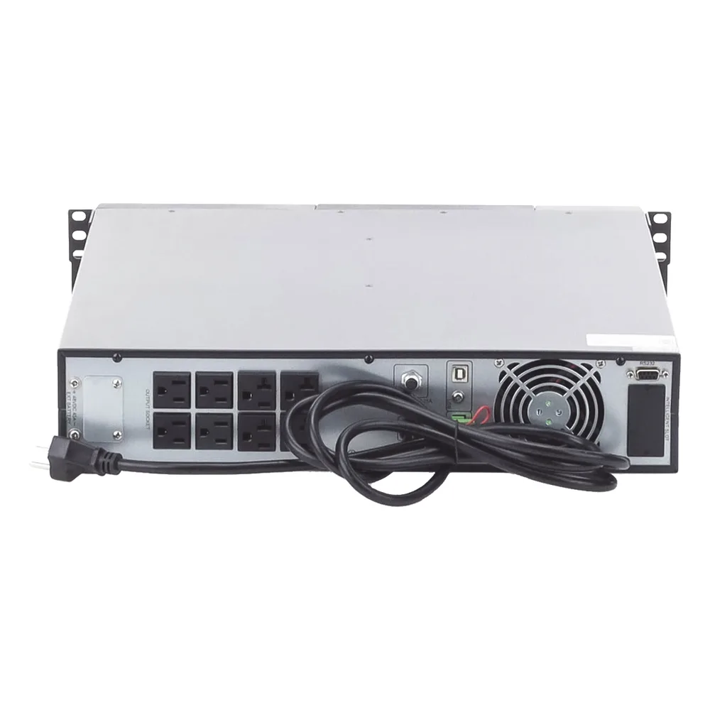 UPS de 2000VA/1800W / Topología On-Line Doble Conversión / Entrada y Salida de 120 Vca / Clavija de Entrada NEMA 5-20P / Pantalla LCD Configurable / Formato Rack/Torre – vista 3
