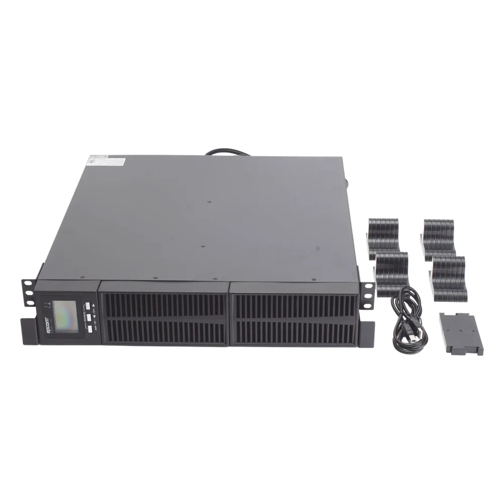 UPS de 2000VA/1800W / Topología On-Line Doble Conversión / Entrada y Salida de 120 Vca / Clavija de Entrada NEMA 5-20P / Pantalla LCD Configurable / Formato Rack/Torre – vista 5