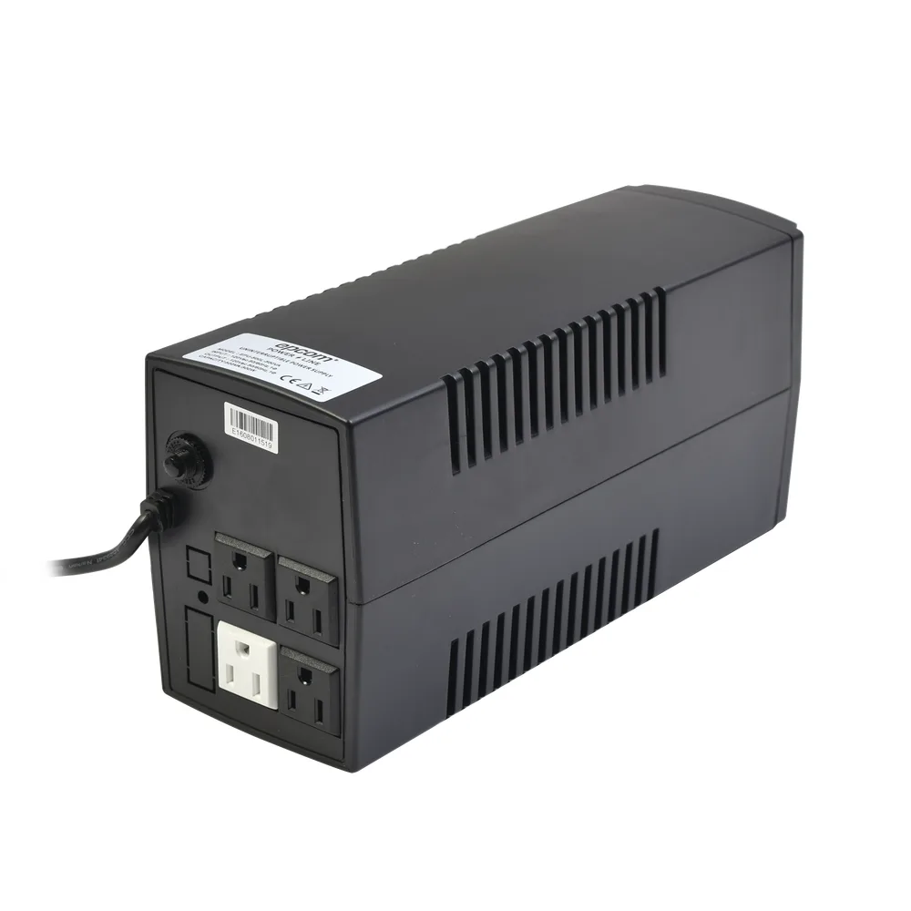 UPS de 500VA/300W / Regulador de Voltaje AVR / Batería de 7 Ah / 4 Tomas NEMA 5-15R / Display de LED – vista 2