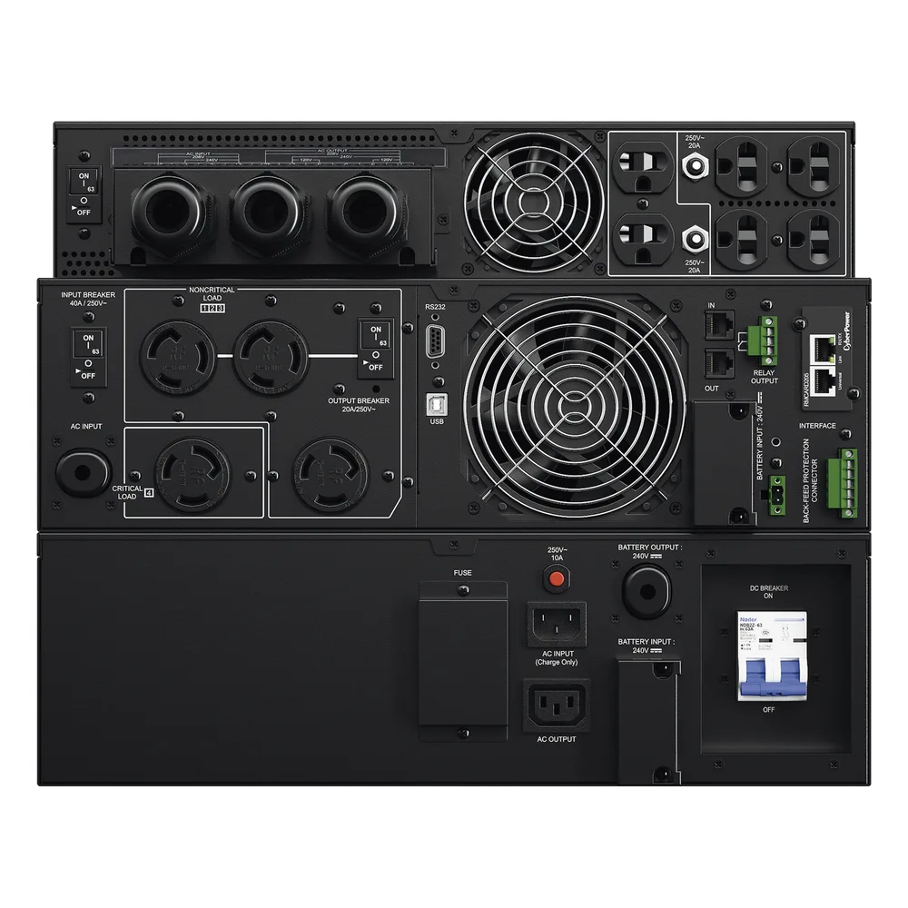 UPS de 6000 VA/5400 W, Online Doble Conversión, 200 - 240 Vac de Entrada NEMA L6-30P, 120 - 240 Vac de Salida, Onda Senoidal Pura, Torre o Rack de 8 UR, Con 6 Tomas NEMA 5-20R, 2 NEMA L6-20R y 1 NEMA L6-30R – vista 4
