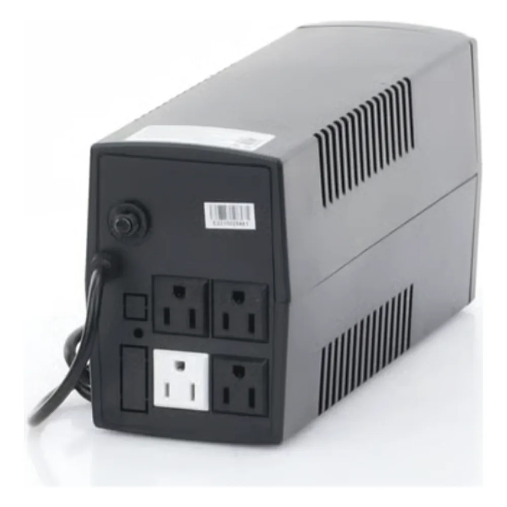 UPS de 600VA/360W / Protección contra Descarga, Sobretensión y Picos Transitorios / Entrada y Salida 120 Vca / Clavija NEMA 5-15P / 4 Tomas NEMA 5-15R – vista 8