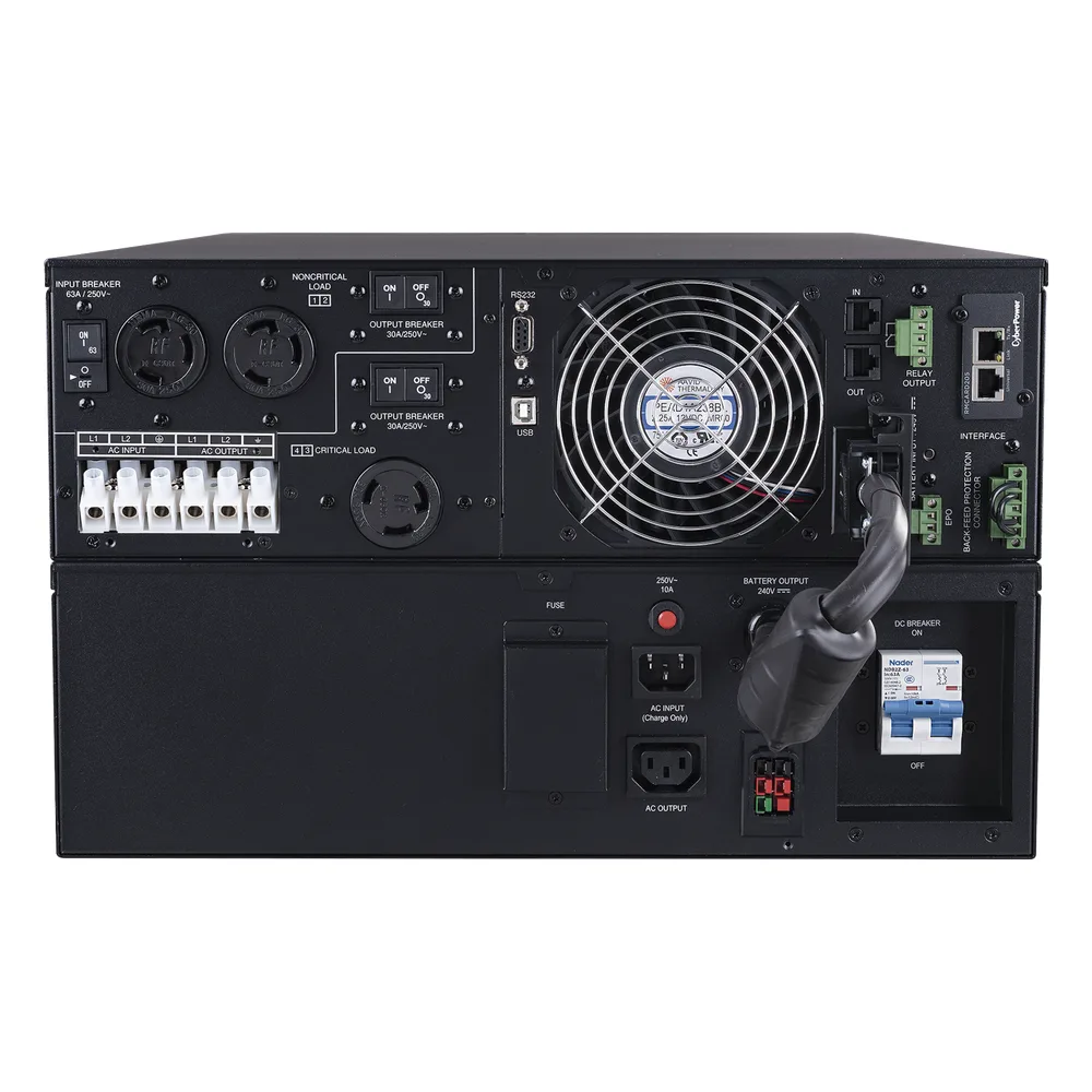 UPS de 8000 VA/ 8000 W, Online Doble Conversión, 200 - 240 Vac de Salida, Terminal Hardwired, Onda Senoidal Pura, Torre o Rack de 6 UR, Con 3 Tomas NEMA L6-30R – vista 4