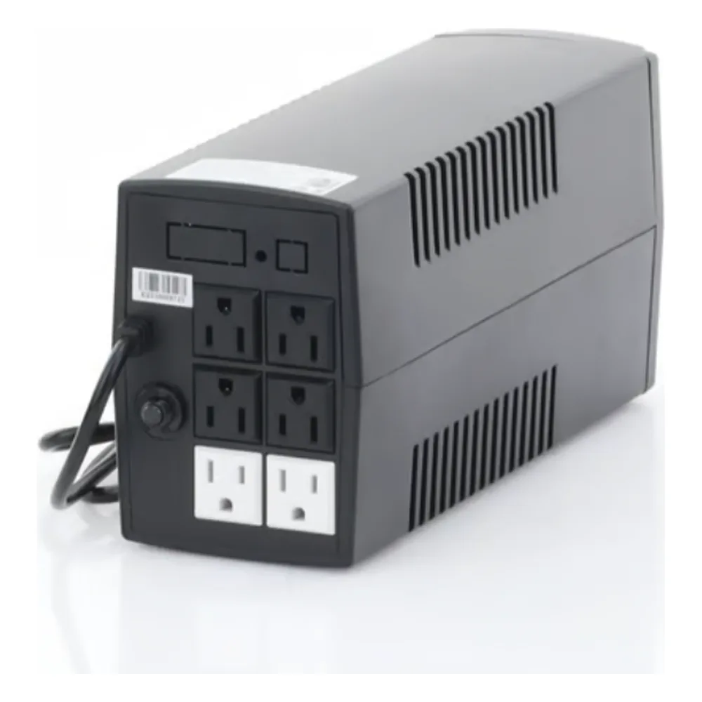 UPS de 850VA/510W / Protección contra Descarga, Sobretensión y Picos Transitorios / Entrada y Salida 120 Vca / Clavija NEMA 5-15P / 6 Tomas NEMA 5-15R / Sin RJ11 ni RJ45 – vista 4