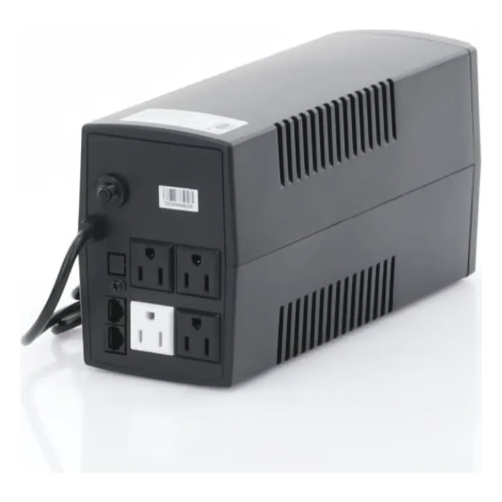 UPS de 850VA/510W / Protección contra Descarga, Sobretensión y Picos Transitorios / Entrada y Salida 120 Vca / Regulador de Voltaje AVR 80-150 Vca / Clavija NEMA 5-15P / 4 Tomas NEMA 5-15R /Sin RJ11 ni RJ45 – vista 4