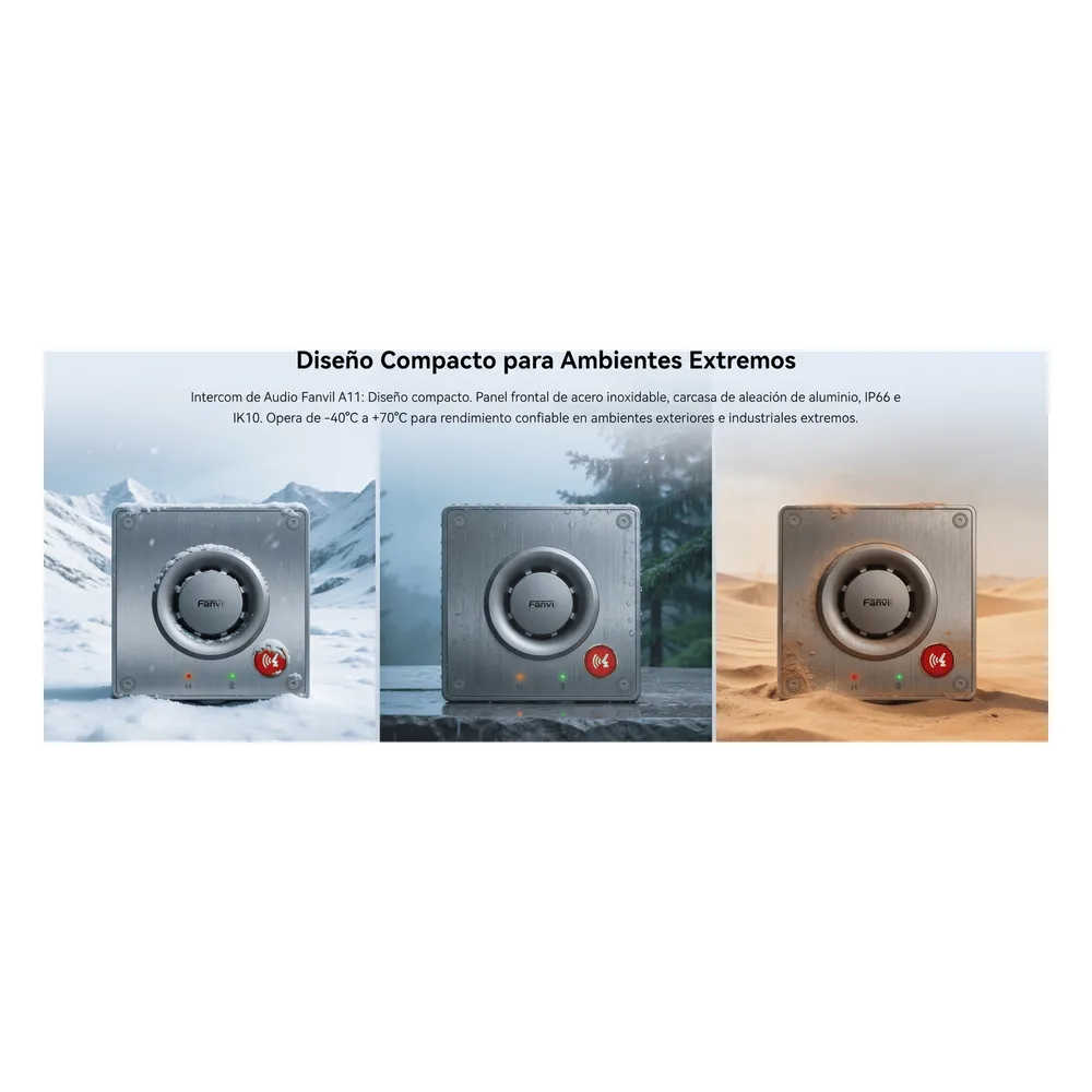 Video Intercom IP para Exterior / Cámara 4 Megapixel (1080p) / HDR e Iluminación IR / Altavoz 5W y Doble Micrófono con Reducción de Ruido / Panel Acero Inoxidable y Cuerpo Aluminio / IP66 e IK10 / PoE+ / 2 Líneas SIP – vista 11
