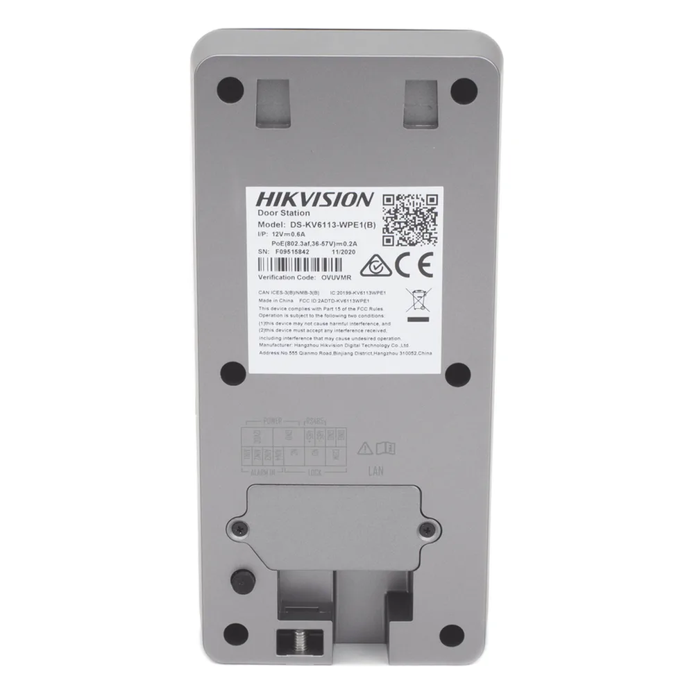 Videoportero IP 2 Megapixel / PoE Estandar / IP65  / Apertura desde Hik-connect / Soporta 1 Departamento y Hasta 6 Monitores / Soporta Tarjetas Mifare / 1 Salida Relay – vista 3