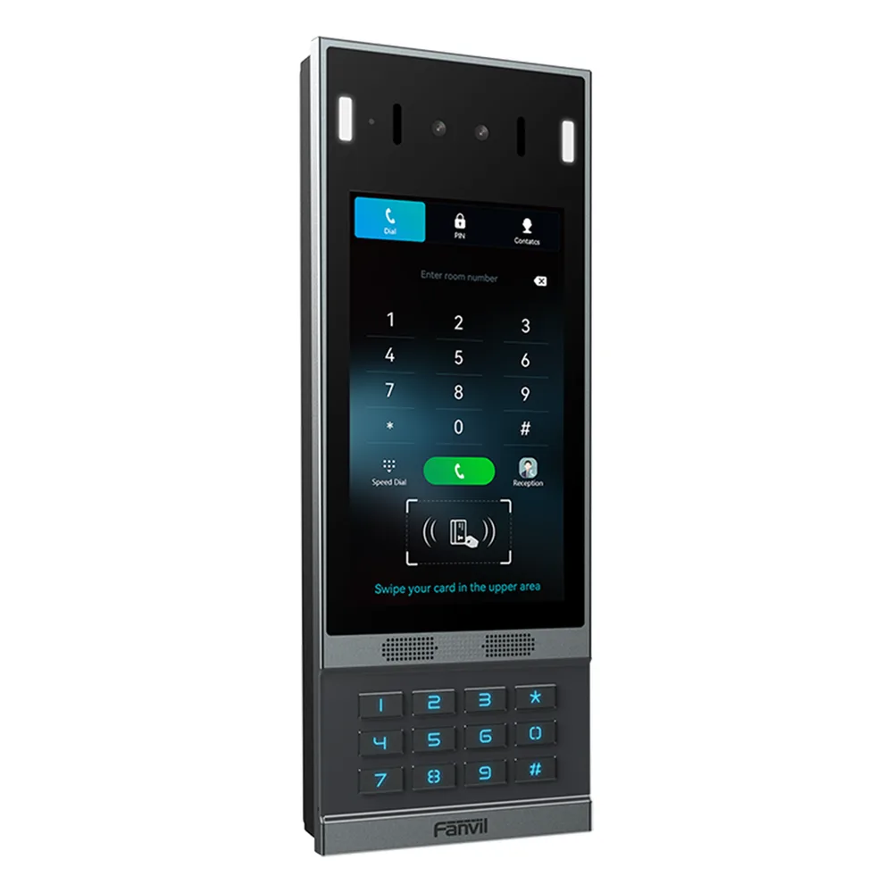 Videoportero SIP con Reconocimiento Facial / Pantalla Táctil IPS 7" / Cámara 2MP / 2 Relevadores / Teclado Retroiluminado / IP66 IK07 / PoE – vista 3