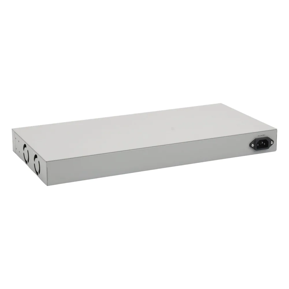 WebSmart Switch, 24 puertos PoE+ 10/100 Mbps + 2 puertos 10/100/1000 Mbps + 2 SFP Gigabit Combo, 193 W – vista 3