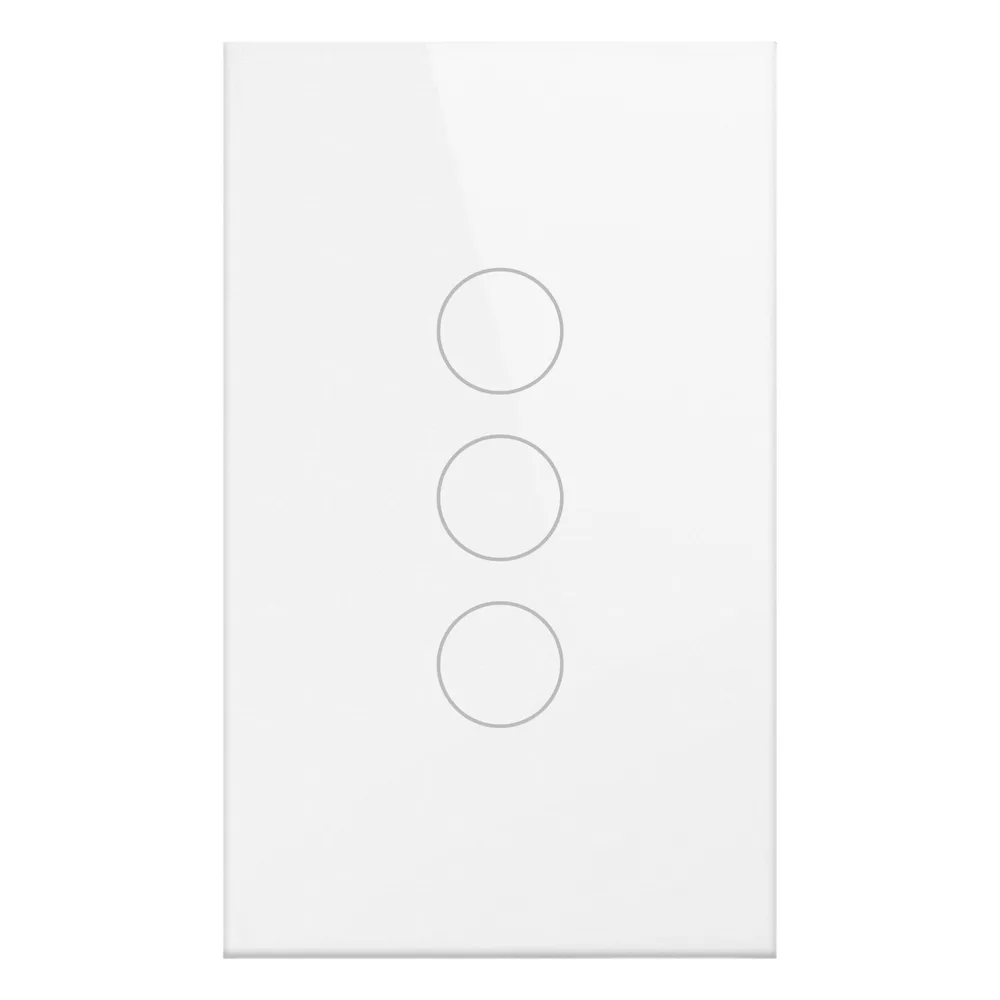 (Wifi) Apagador switch inalámbrico WIFI, control de 3 regresos de carga, 110V