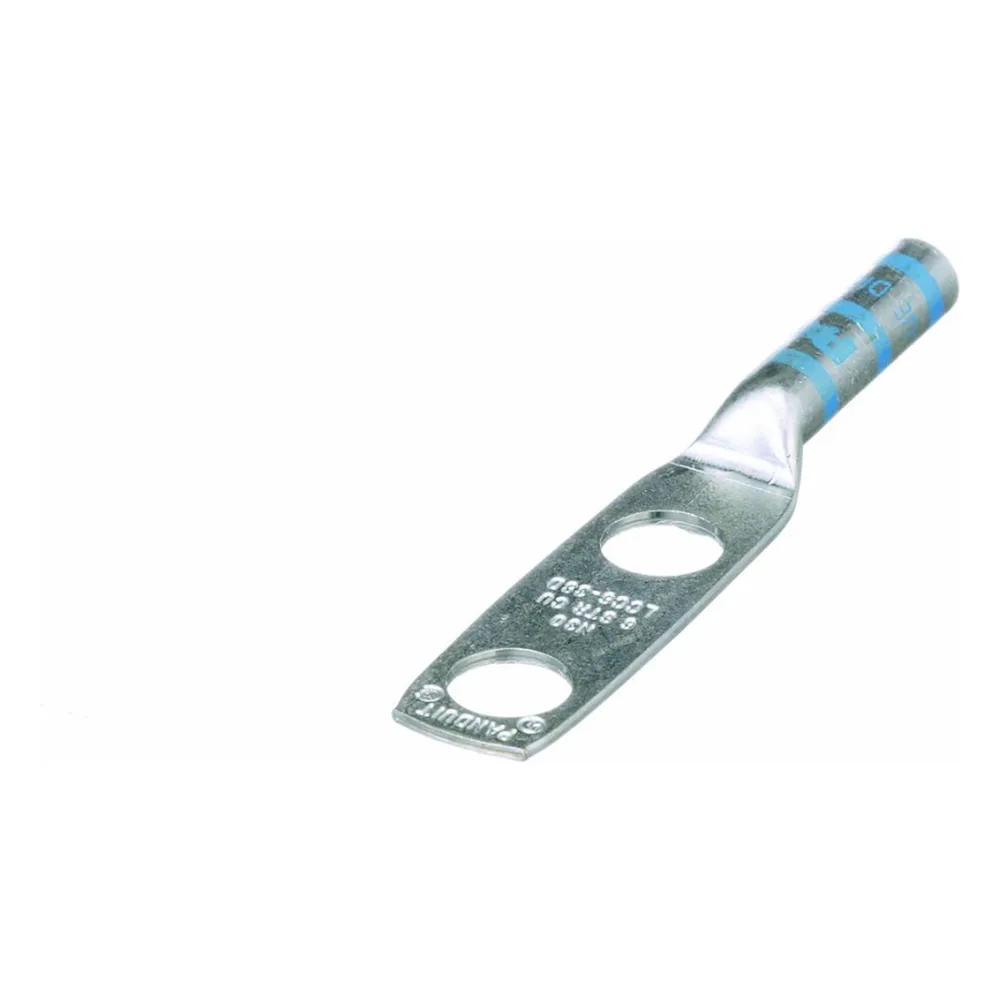 Zapata de compresión LCC6-38D-L para cal. 6 Awg, Doble barreno para tornillo prisionero de 3/8, Espaciado de orificio 25.4mm, 1 Pz – vista 2