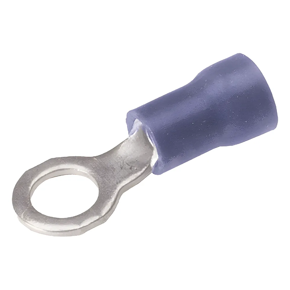 Zapata Terminal de Ojillo  para Tornillo 1/4 in (6 mm) calibre 16-14 AWG con aislamiento de vinilo.
