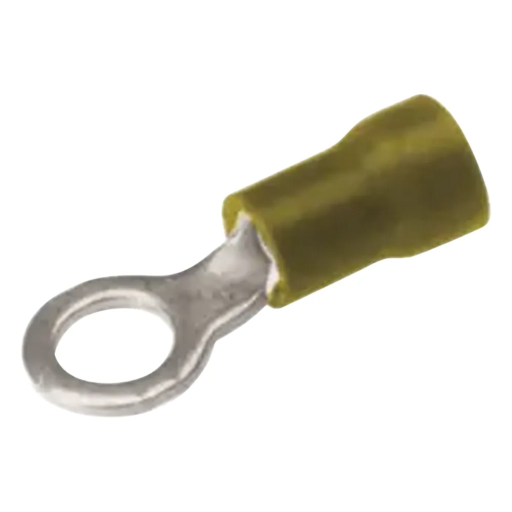 Zapata Terminal de Ojillo  para Tornillo 3/16 in (5 mm) calibre 12-10 AWG con aislamiento de vinilo.