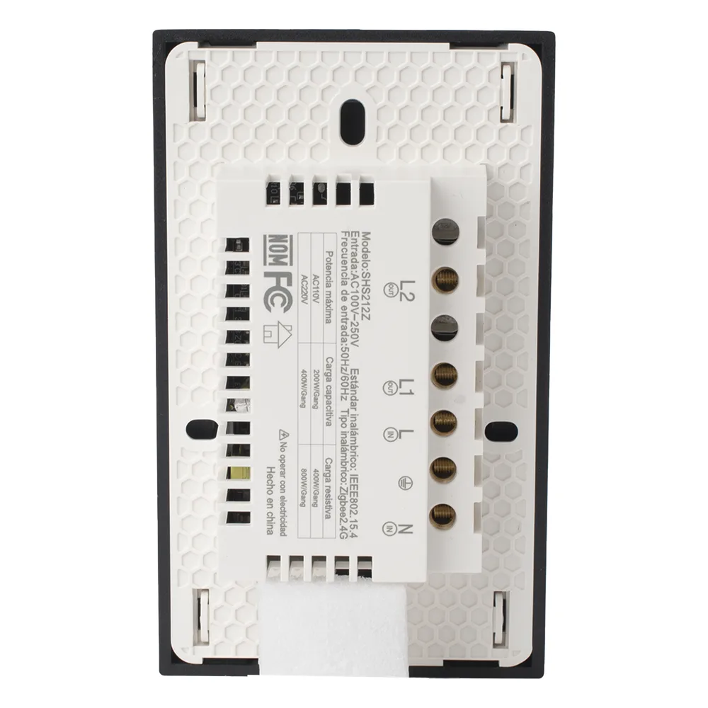 (ZigBee) Apagador switch inalámbrico ZigBee, control de 2 regresos de carga, 110V – vista 4